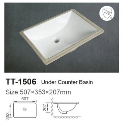 Peshtaxta ostidagi to'rtburchakli lavabo
